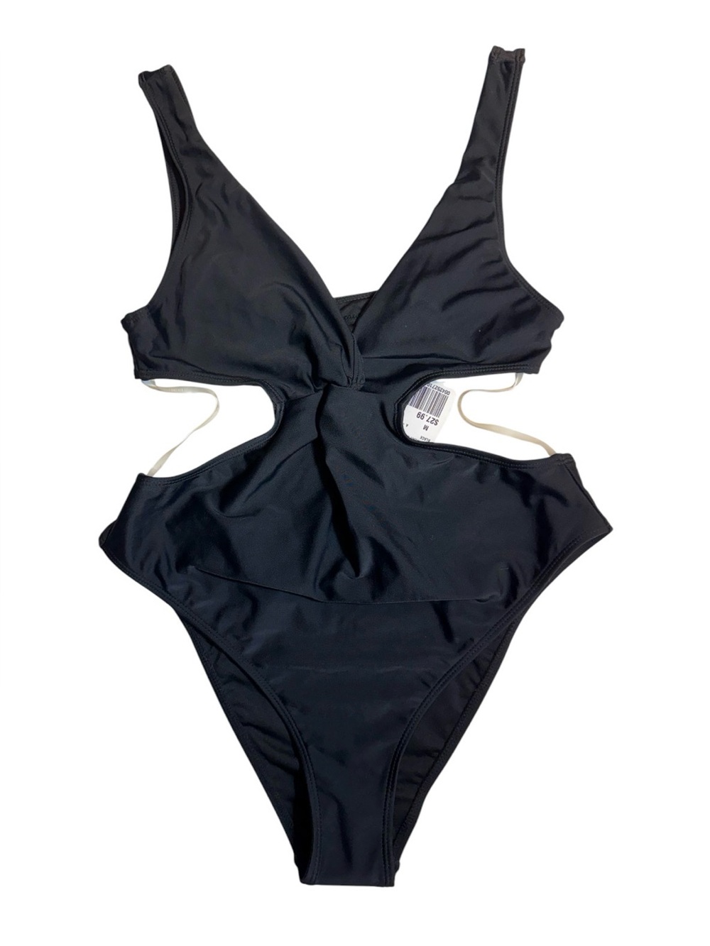 Forever 21 Women’s Black Cutout One-Piece Swimsuit Sz(M)